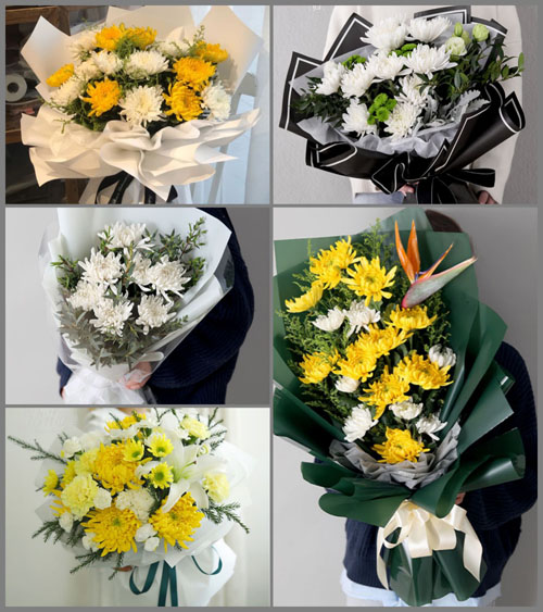 江苏扬州邗江区杨庙镇沿山河村白事花束代送
